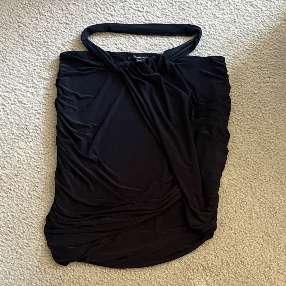 Slinky Black Mini Skirt